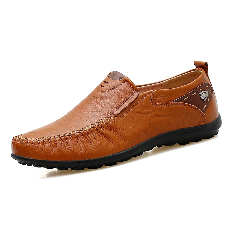 Leather Shoes Men Fashion Leather Genuine High Quality Luxury Brand Comfortable Men Casual Driving Shoes plus Size 37-47