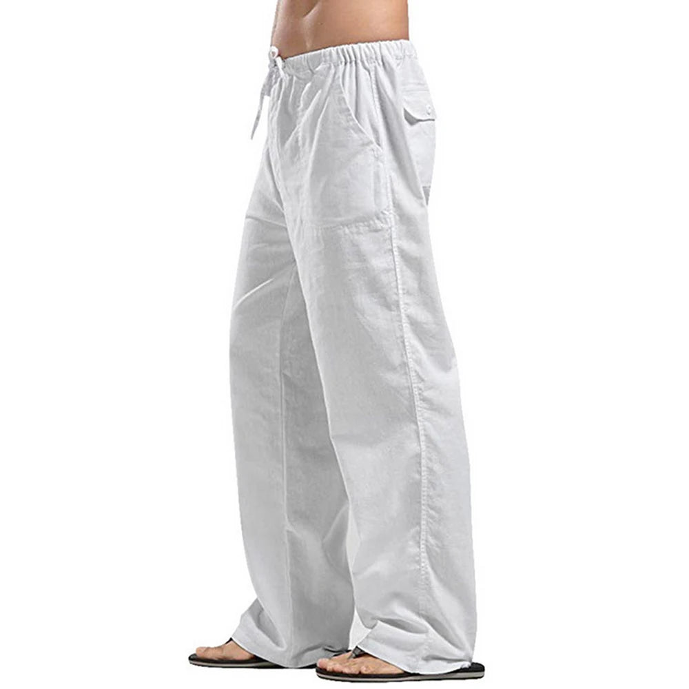 Men's Pants Loose Cool Casual Long Pants Elastic Waist Long Pant Casual Large Size Streetwear Lightweight Trousers