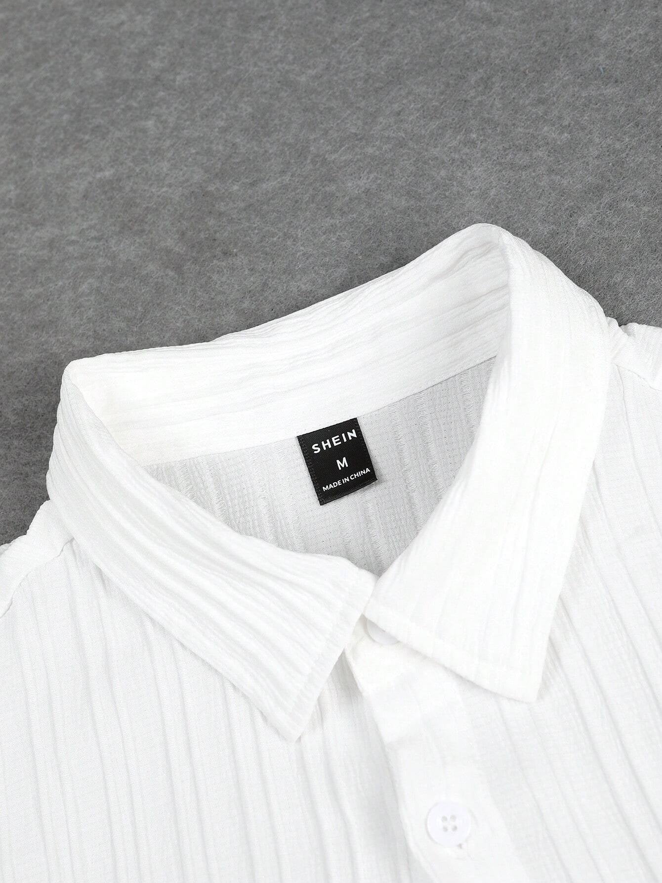 Manfinity Hypemode Men Solid Button up Shirt & Drawstring Waist Pants without Tee