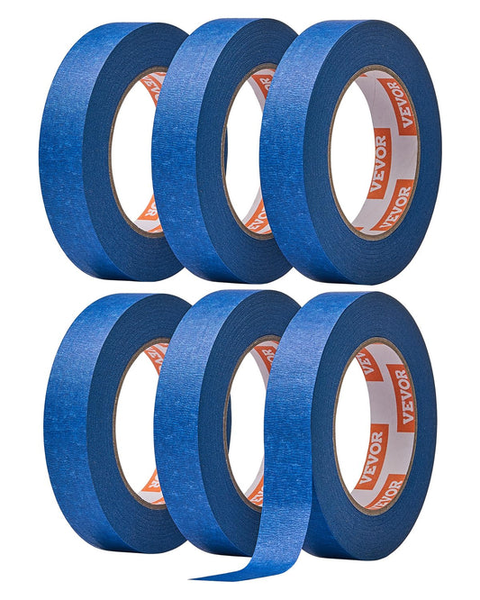 Painters Tape 1 Inch Wide (0.94 in X 60 Yds) 6 Rolls Blue Painter Masking Tape