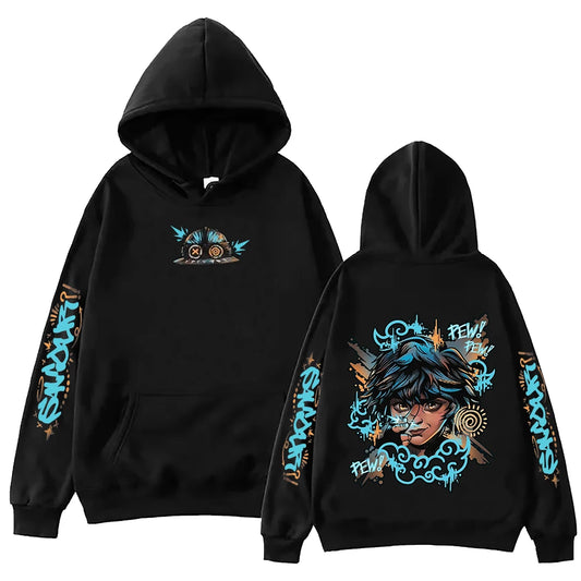 2025 Arcane Ekko Anime Hoodie Harajuku Hip Hop Pullover Tops Sweatshirt Fans Gift