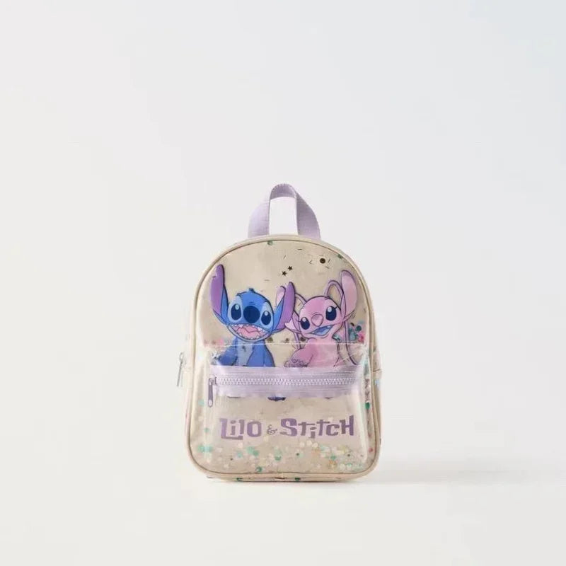 Disney New Mickey Cartoon Fashion Backpack Women's Minnie Canvas School Bag Boys and Girls Fashion Large Capacity Backpack