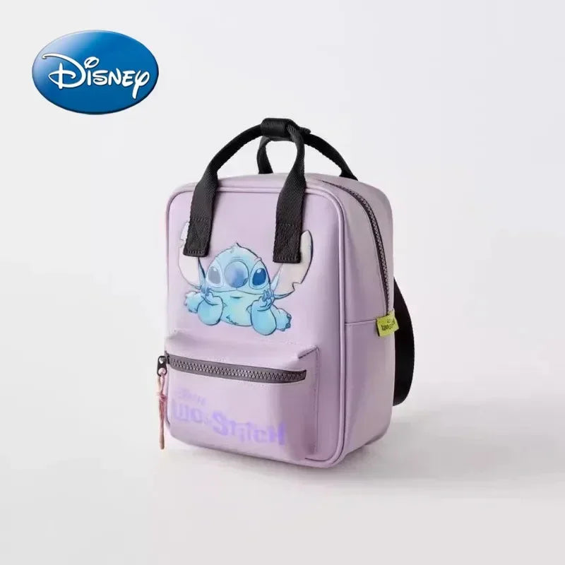 Disney New Mickey Cartoon Fashion Backpack Women's Minnie Canvas School Bag Boys and Girls Fashion Large Capacity Backpack