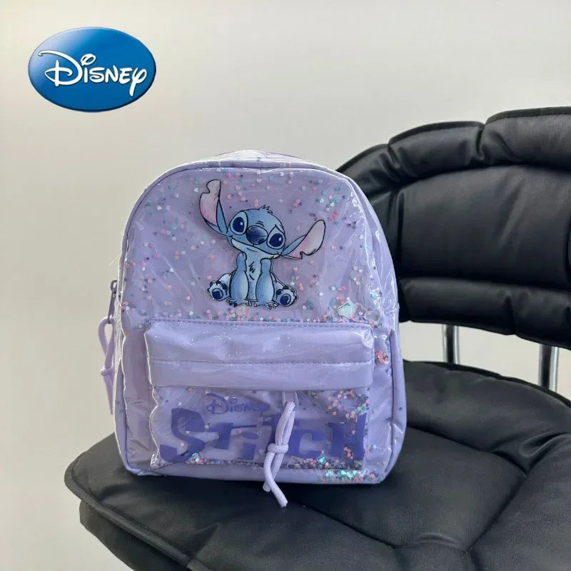 Disney New Mickey Cartoon Fashion Backpack Women's Minnie Canvas School Bag Boys and Girls Fashion Large Capacity Backpack
