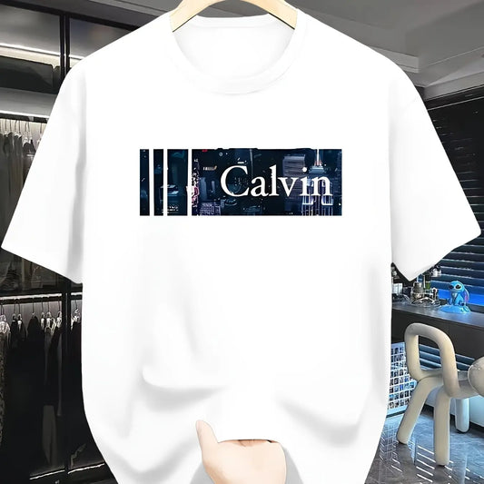 Brand Letter Pattern Fashion T-shirt Summer Daily Short Sleeved Round Neck T-shirt Casual Street Wear Harajuku T-shirt