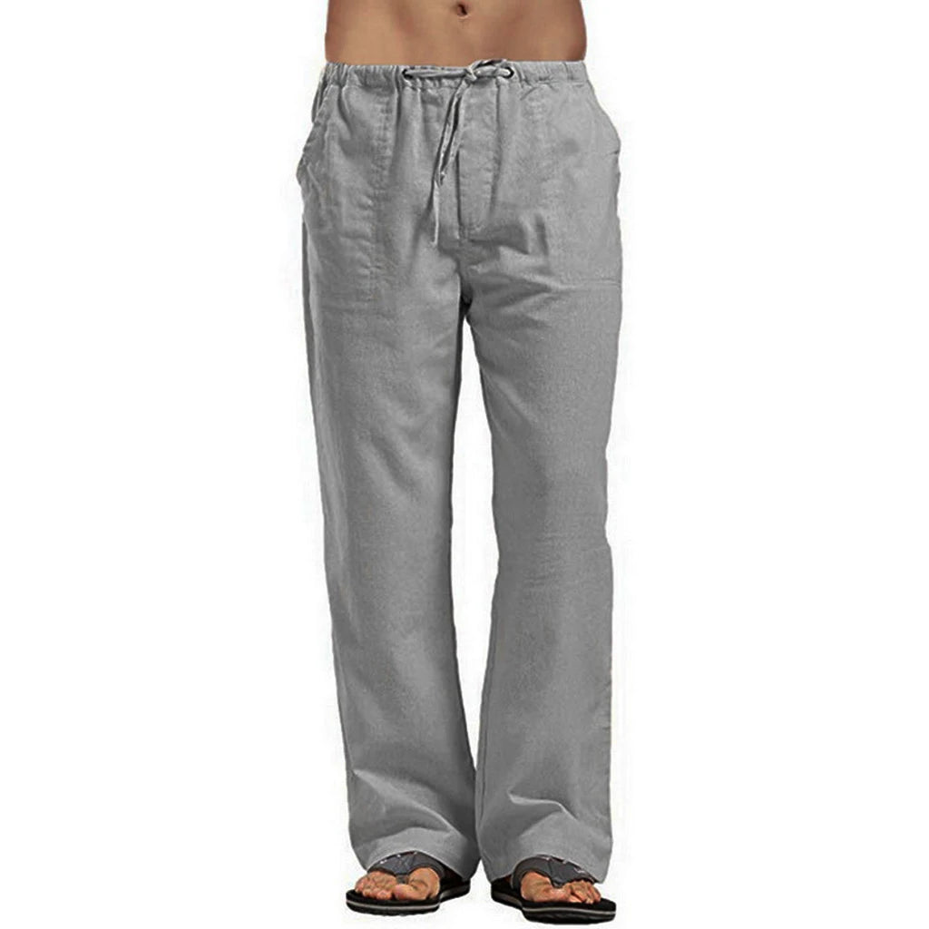 Men's Pants Loose Cool Casual Long Pants Elastic Waist Long Pant Casual Large Size Streetwear Lightweight Trousers