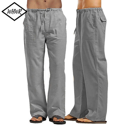 Men's Pants Loose Cool Casual Long Pants Elastic Waist Long Pant Casual Large Size Streetwear Lightweight Trousers