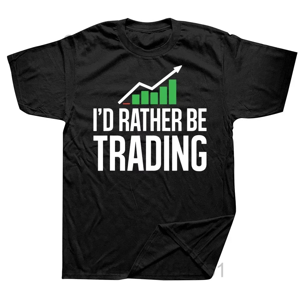 Funny Trader Heartbeat Pulse Stock Market Trading T Shirts Graphic Cotton Streetwear Short Sleeve Birthday Gifts Summer T-shirt