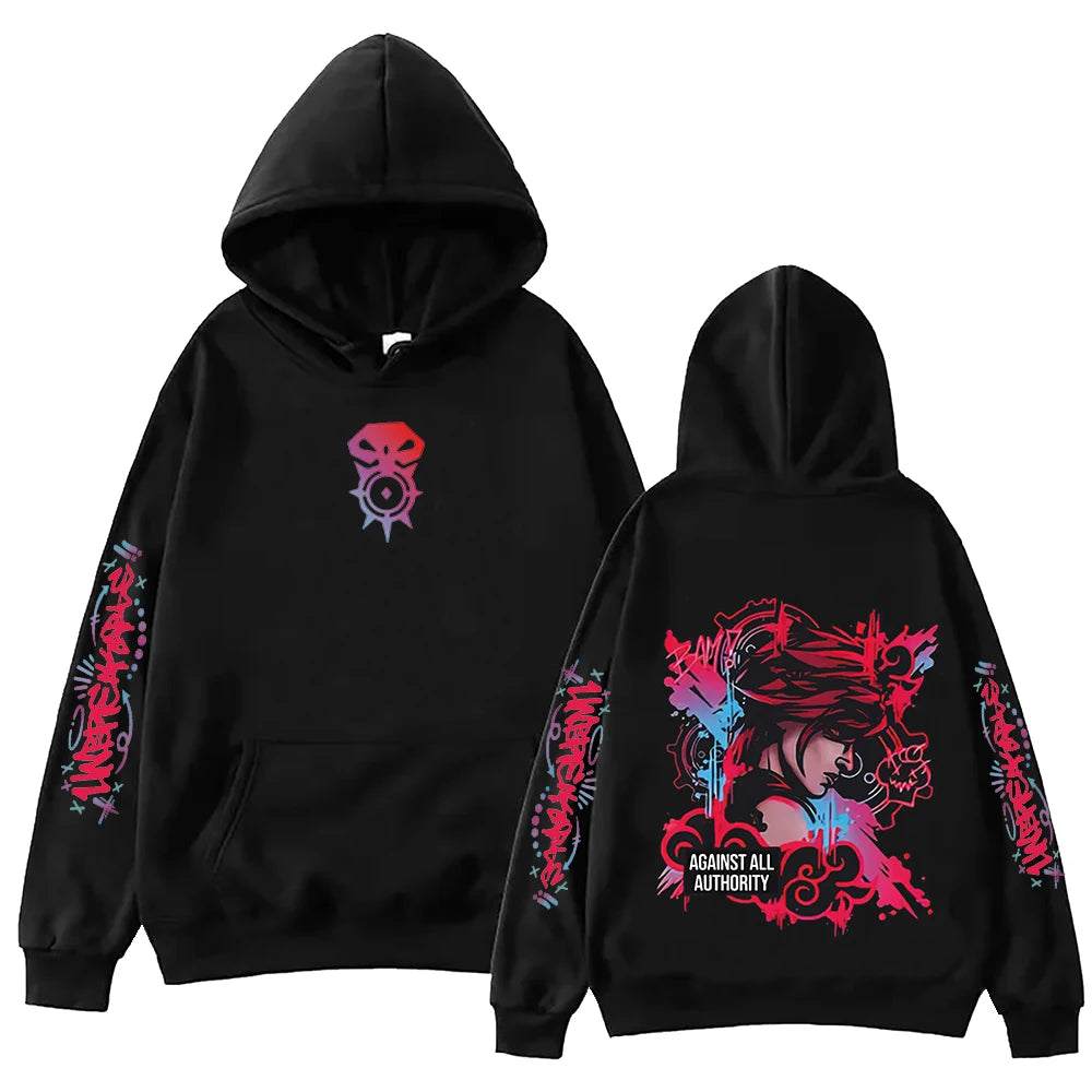 2025 Arcane Ekko Anime Hoodie Harajuku Hip Hop Pullover Tops Sweatshirt Fans Gift