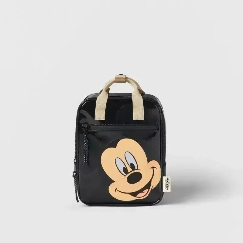 Disney New Mickey Cartoon Fashion Backpack Women's Minnie Canvas School Bag Boys and Girls Fashion Large Capacity Backpack