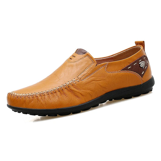 Leather Shoes Men Fashion Leather Genuine High Quality Luxury Brand Comfortable Men Casual Driving Shoes plus Size 37-47